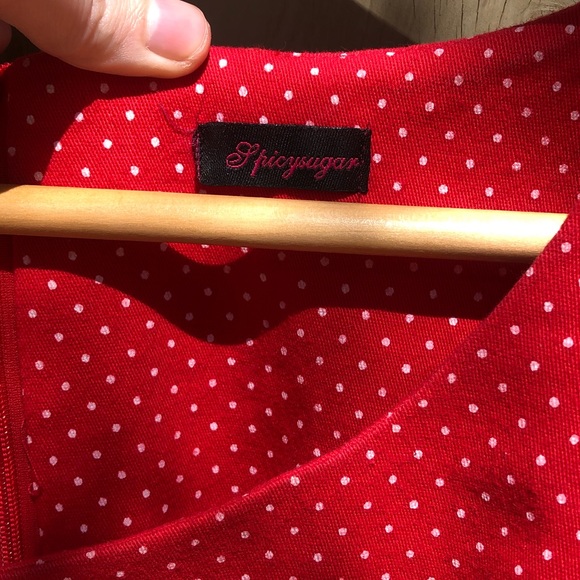 SPICY-SUGAR Red Polkadot dress! - Picture 7 of 7